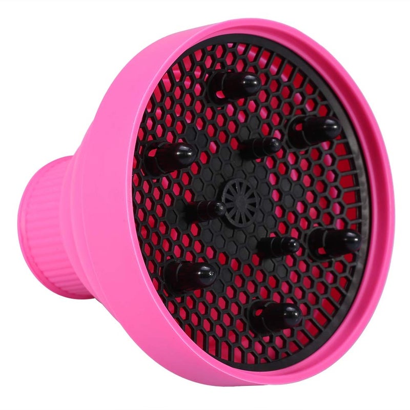 Salmue 5 Colors Hair Blower Diffuser, Universal Foldable Hairdryer Cover, Styling Hairdressing Tool, Beauty Hair Salon Attachment For Blow Dryers(Pink) - Image 1